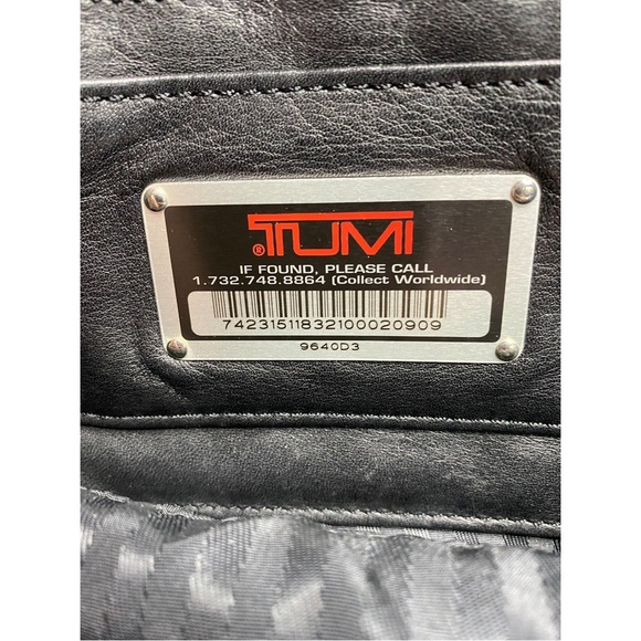 Tumi Black leather Backpack with Adjustable Straps and Durable Design - Picture 8 of 13